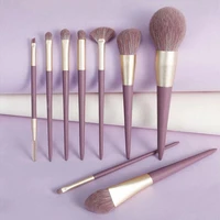 9pcsset makeup brushes set purple color eye shadow eyeliner lip blending foundation powder blush fiber brushes make up tools