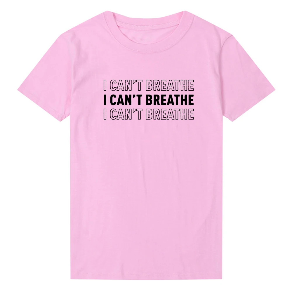 

I Can't Breathe Graphic Tees Women O Neck Summer Fashion T Shirt Black Lives Matter Cotton Tshirt Grunge Harajuku Girl Tops