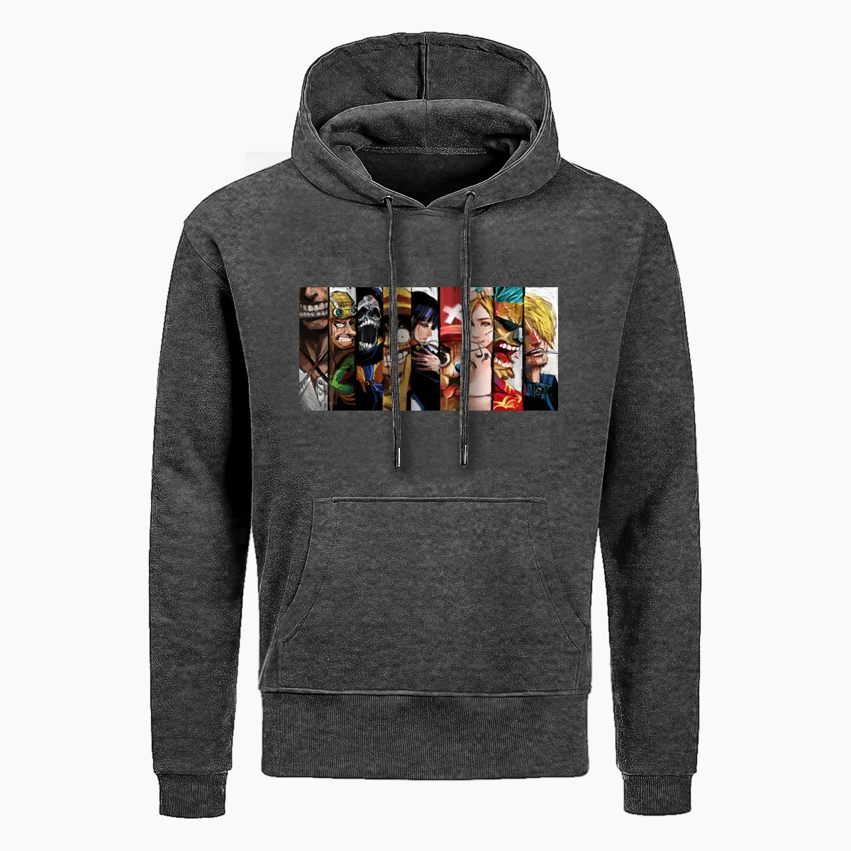 

Fashion One Piece Luffy Anime Print Hoodies Sweatshirt Men Autumn Sportswear Winter Fleece Pullover Tops Harajuku Streetwear