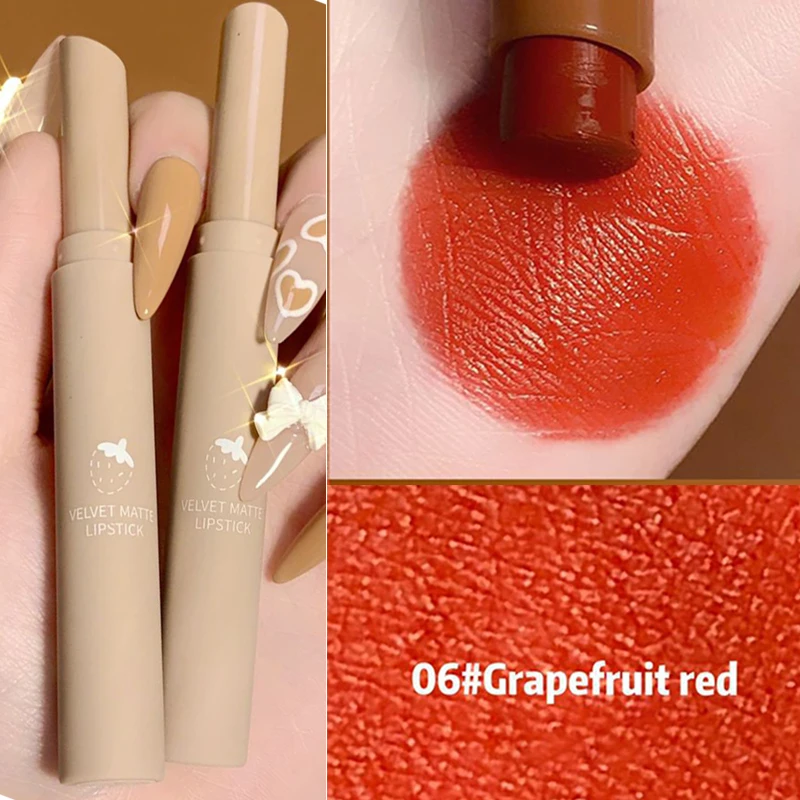 

Matte Lipstick Pen Sexy Wine Red Lip Gloss Natural Longlasting Lip Waterproof Maple Leaf color Lipsticks Cosmetic Makeup Tool