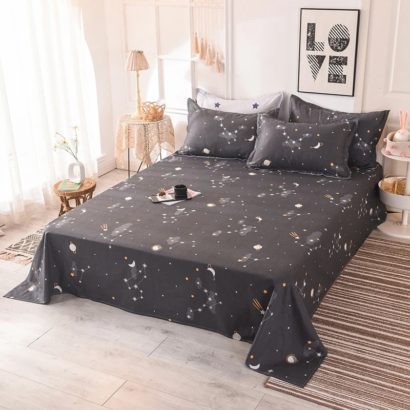 Продукт 1 шт. плоский лист хлопок печать кровать набор матрасов