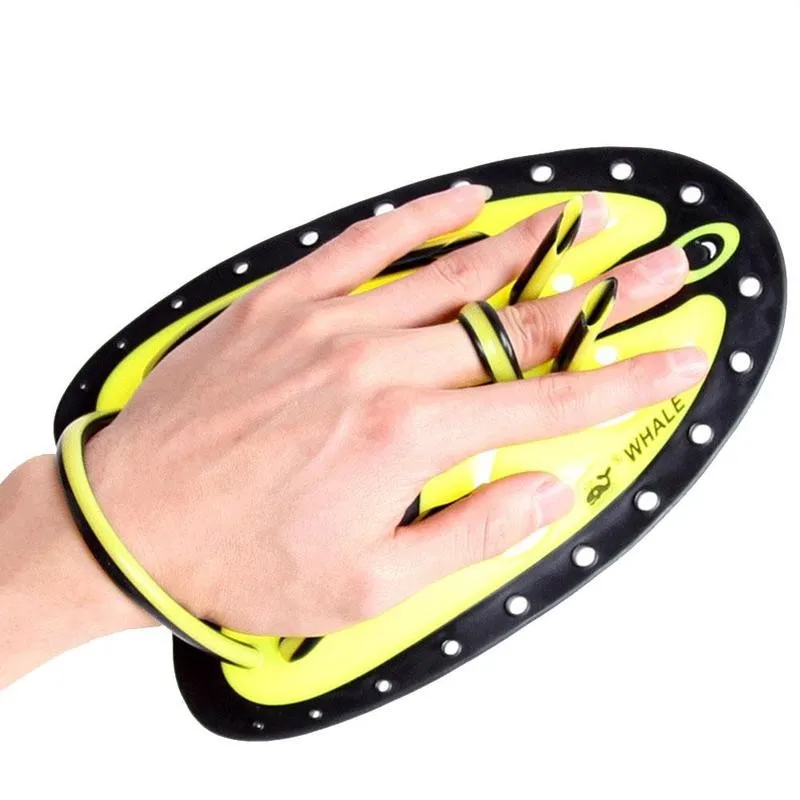

Adult Adjustable Silicone Hand Webbed Diving Gloves Fin Flipper Learn Train Gear Professional Swimming Paddle Frog Finger