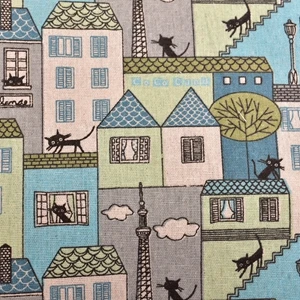 1 piece QUANFANG хлопок и лен с принтом ткань для стеганное лоскутное шитье, DIY ручной работы, мешок игрушки, 20x30 см 15x50 см - Цвет: 1 piece