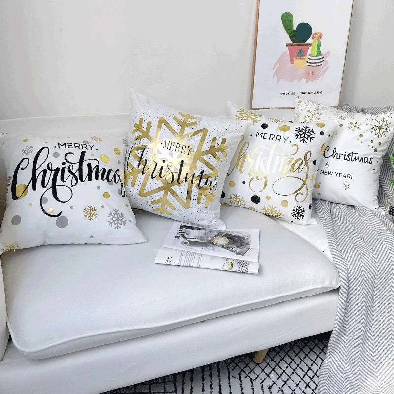 Бронзирующая Рождественская Наволочка 18x18 дюймов наволочка домашняя