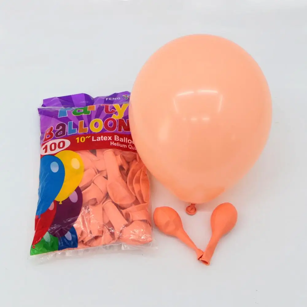 peach pink 100 шт. 10 дюймов латексные шары для макарунов, Цвет шарики для свадебного украшения день рождения украшения Дети globos babyshower деко - Цвет: peach pink