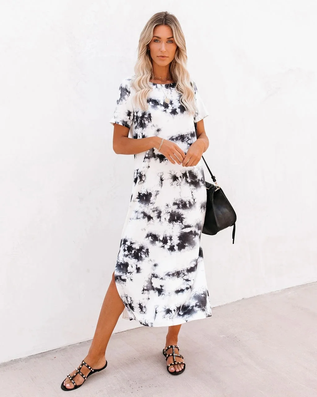 

Bodycon dress for women Square Neck Black Dress Women Elegant Cotton Fashion Side Split Dress Mini Ladies Basic