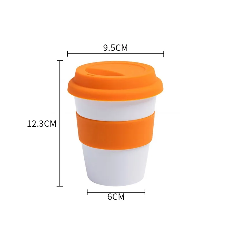 

1PC New 400ml Reusable Heat Insulated Ceramic Travel Mugs Tea Coffee Travel Mug Cup with Non-slip Sleeve and Silicone Lid