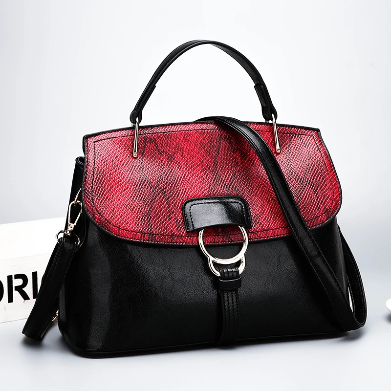 

New Luxury Handbags Women Bags Designer Crossbody Bags Female Serpentine Leather Handbag Ladies Shoulder Bag Tote Retro Handbag