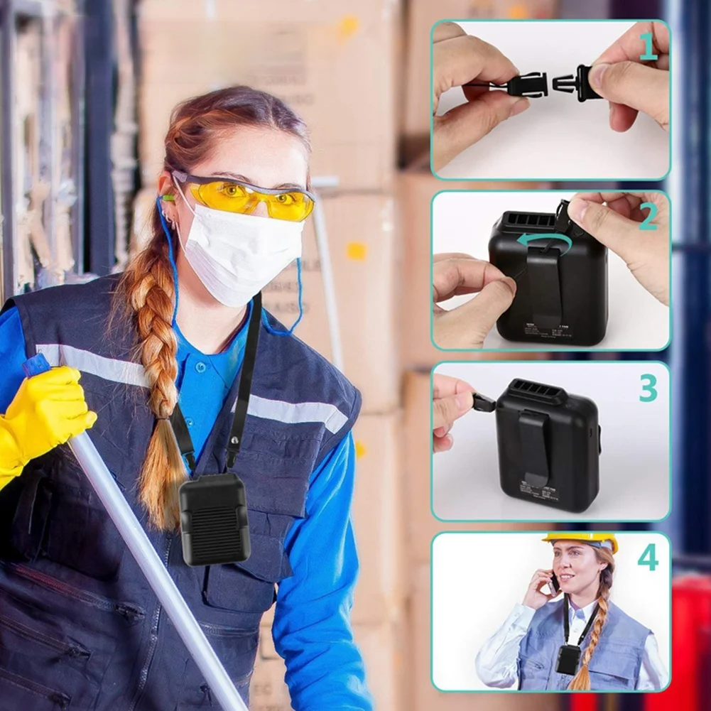 

2021Portable Mini USB 3 Gears Hanging Lanyard Clip on Belt Air Cooling Fan Hanging Air Cooling Fan Hanging Fan Hanging Fan co