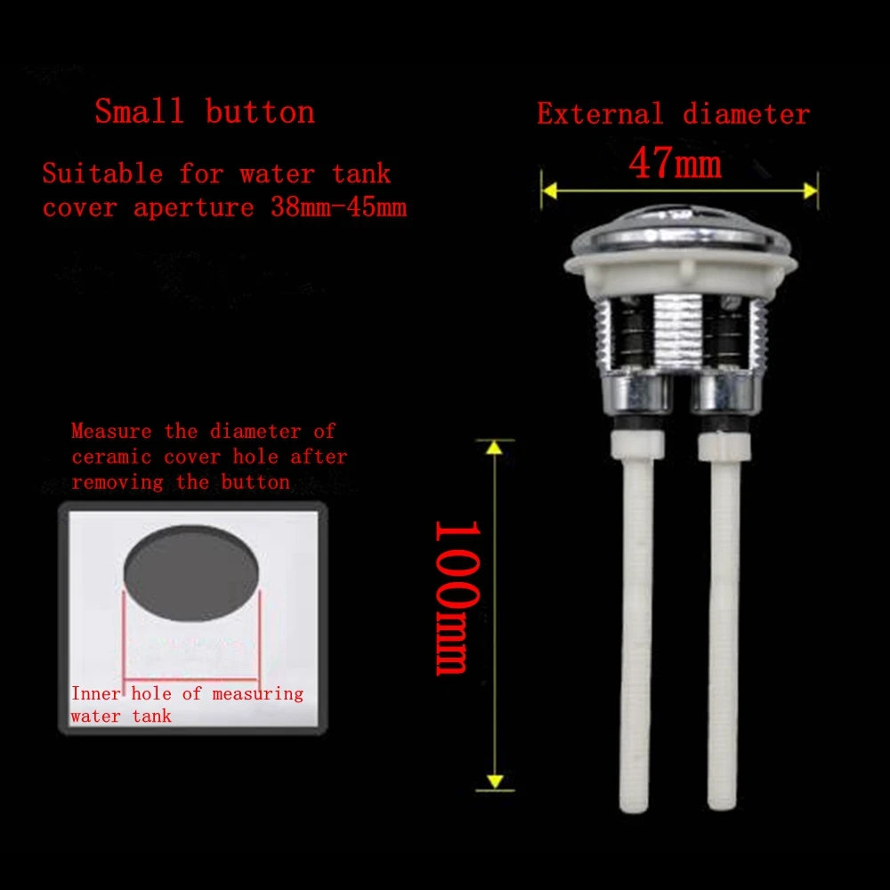 

Белая кнопка для унитаза, универсальная кнопка, маленький размер, двойной смыв, экономия воды TJM1047-3