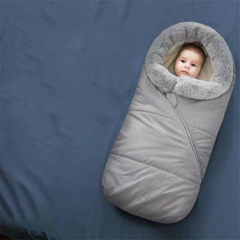 Теплый спальный мешок для новорожденных 92*48 см зимний хлопковый теплый детской