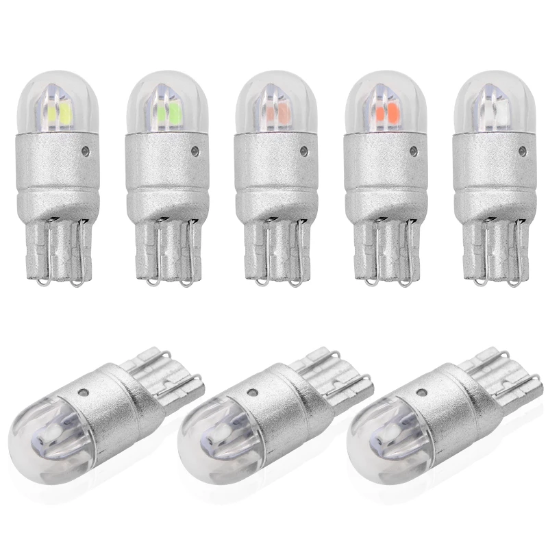 1 шт. сигнальная лампа 3030 T10 2 Led Автомобильная Лампа W5W Led T10 Светодиодные лампы для автомобилей Белый 5W5 зазор резервный Обратный Свет Стайлинг автомобиля
