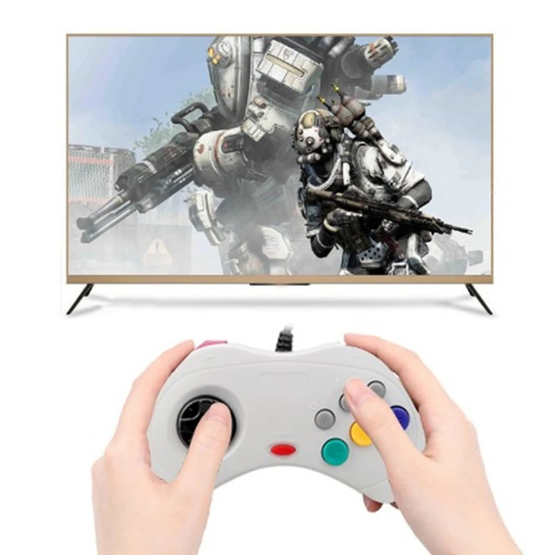 Gamepad Usb Classic Style Wire Handle For All 16-Bit Md Games From Sega White Plastic | Электроника