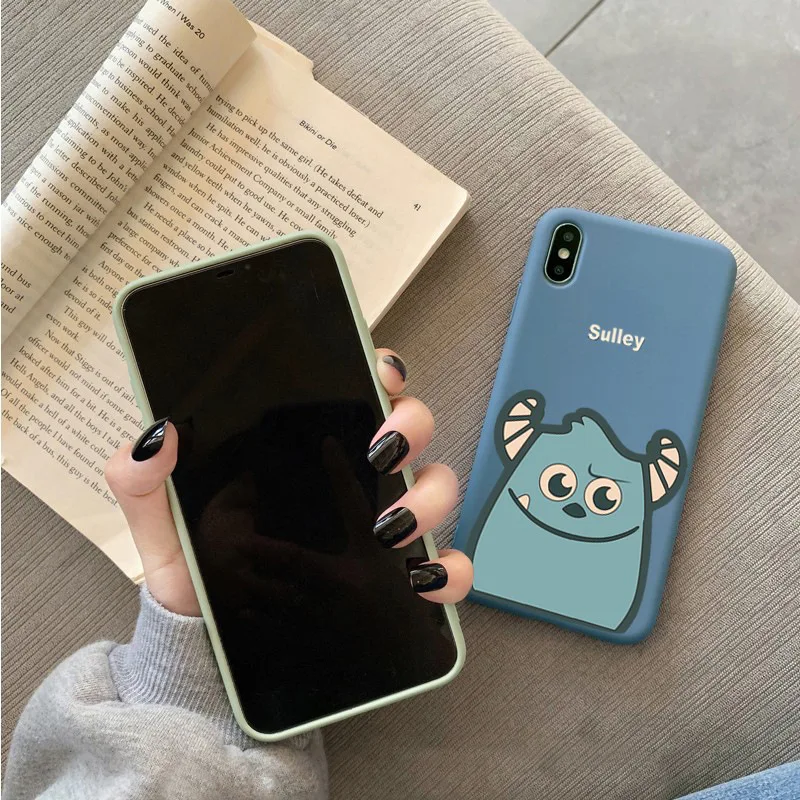 Mike Sulley Cute Cartoon Soft Silicone Phone Case For iPhone 11 Pro Max Candy Cover X XR XS 8 7 6 6S Plus funda |