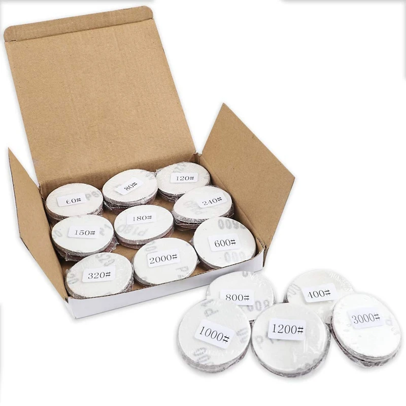 140Pcs 2 Inch Sanding Discs Pad Kit for Drill Grinder Rotary Tools with 1/4 Backer Plate Shank and Soft Foam Buffering | Инструменты