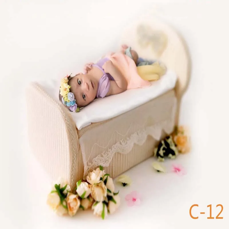 

2021 Real Direct Selling Newborn Photography Crib Auxiliary Sleeping Bed Photo Shooting Station Baby Bassinet Posing Girl Cot