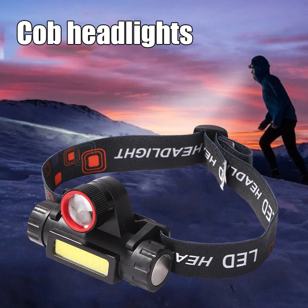

Multi-Purpose COB LED Headlamps Head-wear Warning Lantern Flashlight Portable Lighting Lamps for Emergency Night Fishing