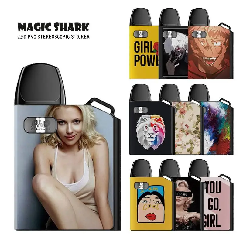 3M Stereo Matte Anime Skull Leaf Flower Game Over Girl Cover Skin Film for Caliburn Koko AK2 Sticker Case Uwell |