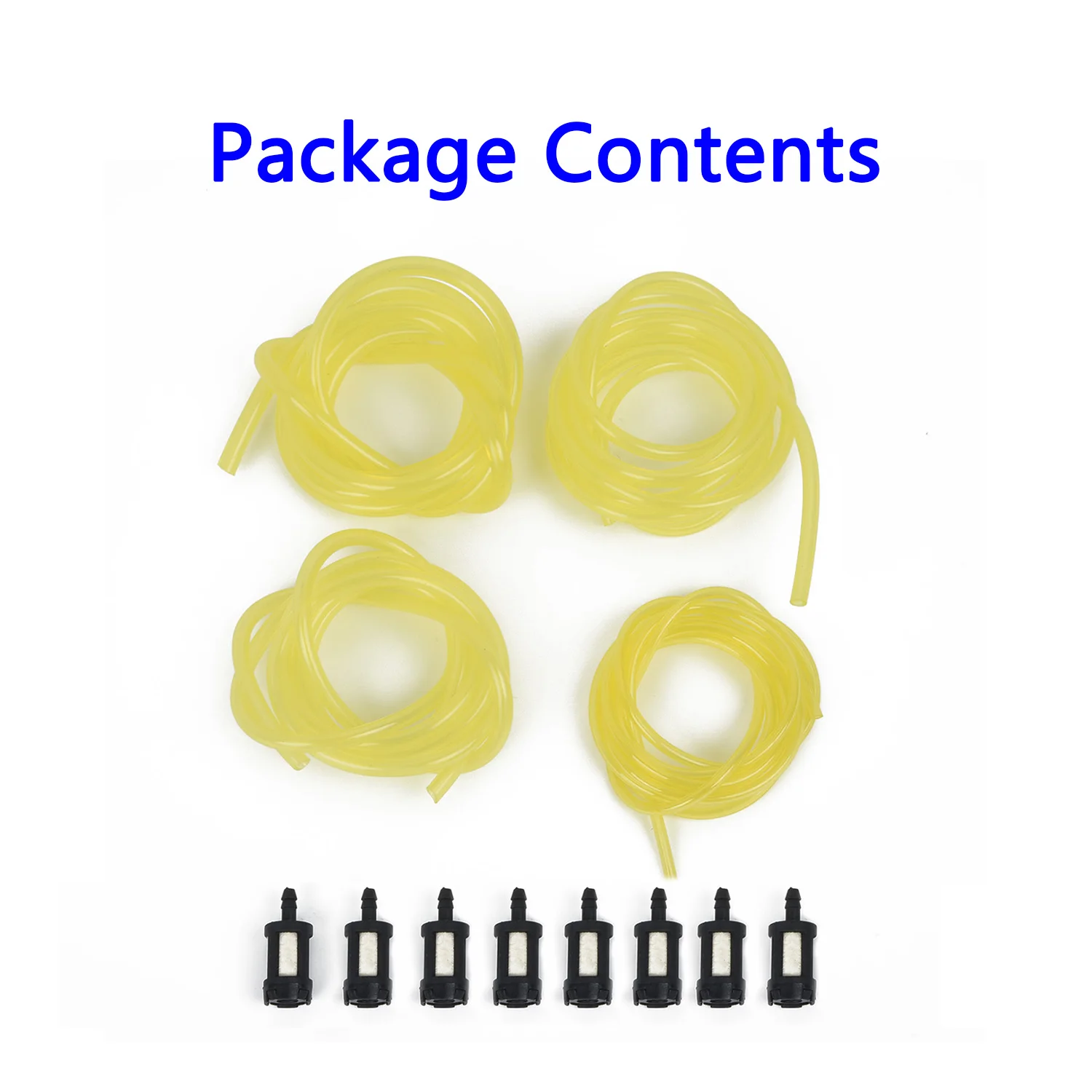 

4Pcs 5 Ft/1.52M Petrol Fuel Gas Line Hose Replace Fuel Filter For Trimmer Engine