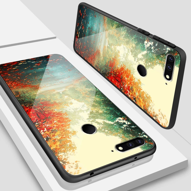 H111 Роскошный чехол для Huawei Honor 6X 7A 7C 7X 8A 8X9 облегченное закаленное стекло Чехлы Y6 Y9 Y7 премьер-профессионал Magic2 Мягкая силиконовая задняя крышка-Чехол - Цвет: H111