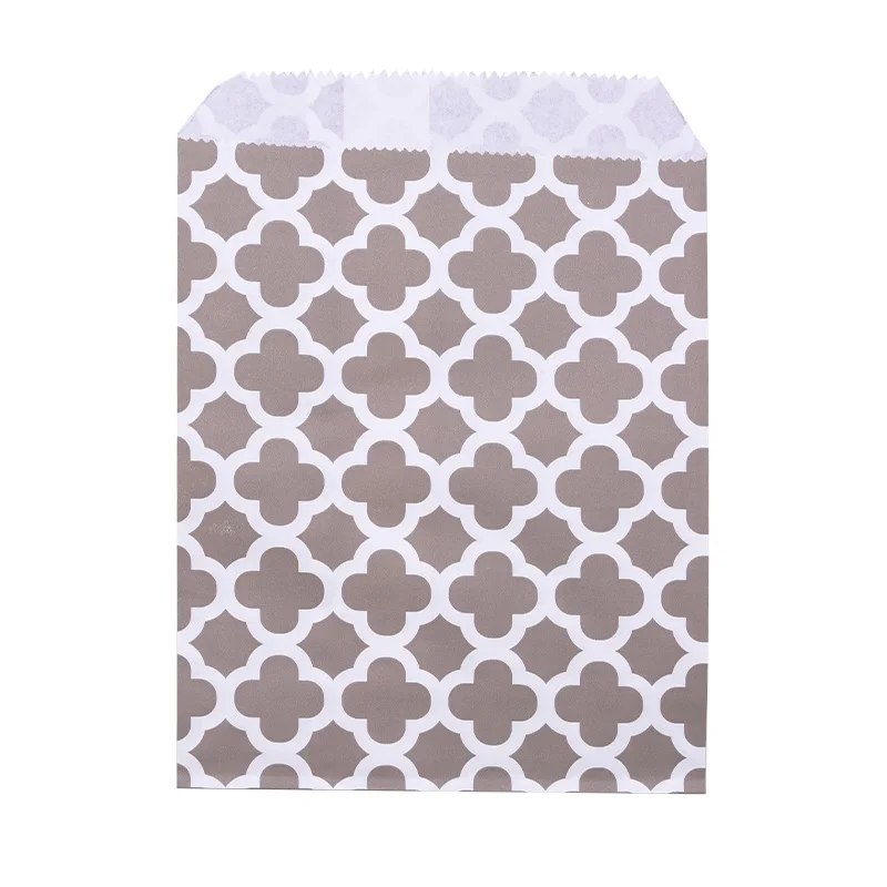 PB11 25/50pcs 18*13cm Kraft Paper Bags Wave Stripe Dot Gift Bag for Wedding Birthday Candy Snack Bag Festival Party Wrapping Supplies - Цвет: PB11