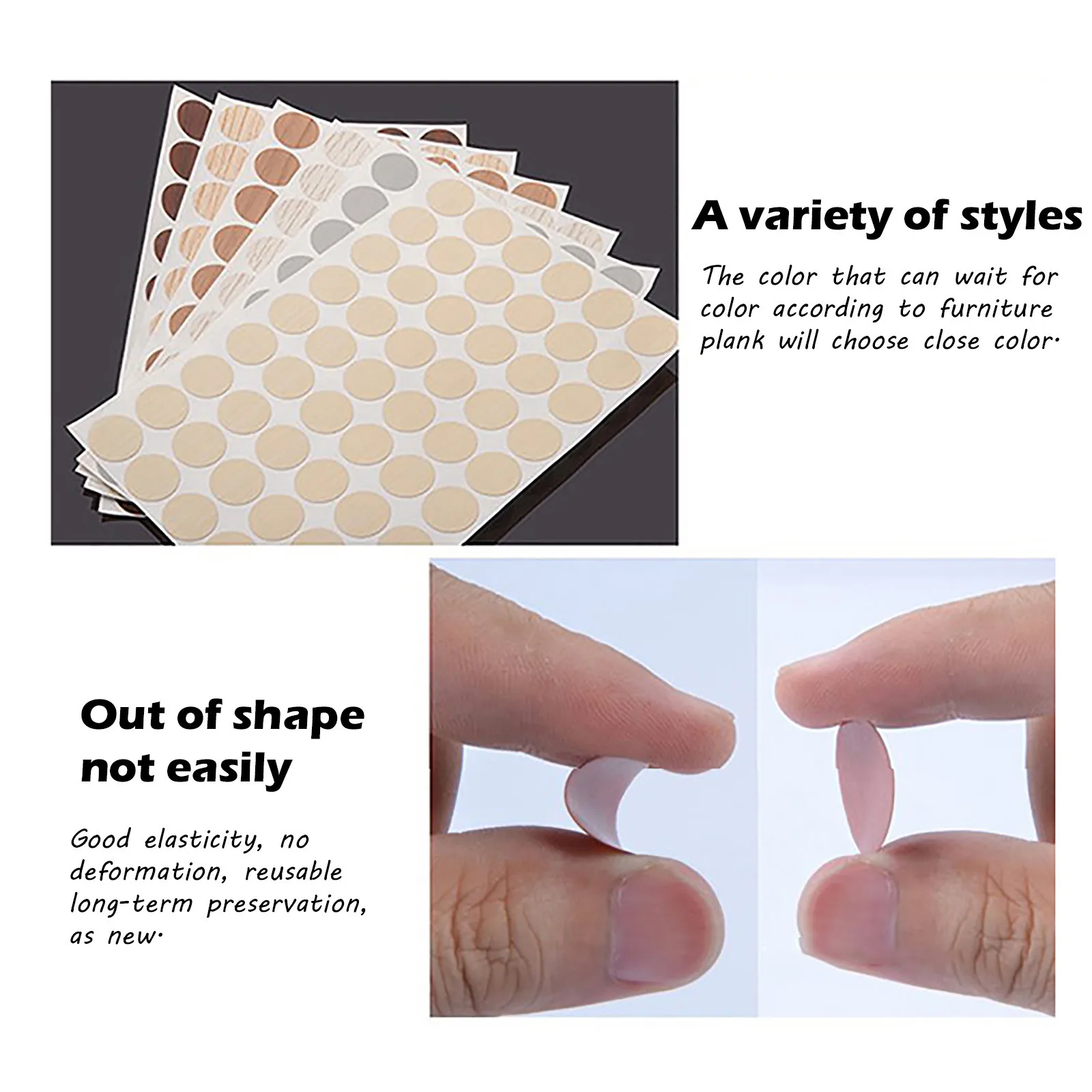 270pc Pvc 21mm Self Adhesive Sticker Screw Hole Beauty Decorative Cover Cap Wood Craft Ornament #T1P | Обустройство дома