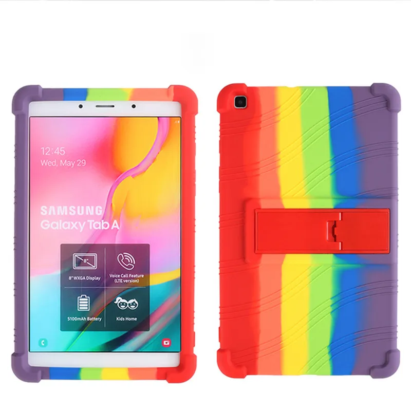 For Samsung Galaxy Tab A 8.0 (2019) SM-T295 SM-T290 case 8inch Safe Shockproof Silicone Cover Tablet Protective Sleeve