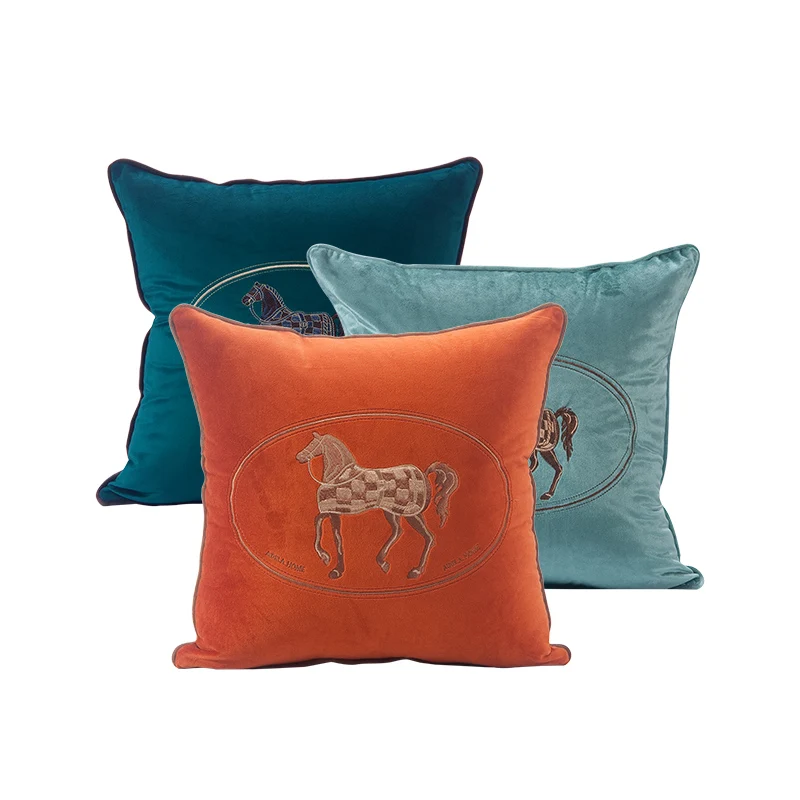 

Velvet pillow cover living room sofa cushion pillow modern simple luxury back American bedside pillow cover