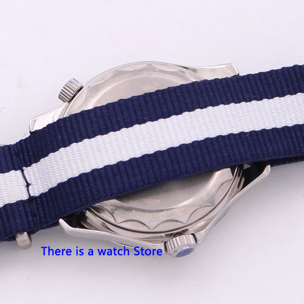 

Bliger 41mm Blue Dial Automatic Mechanical Men Watch Sapphire Crystal Luminous Nylon Strap Date Function Wristwatch Men