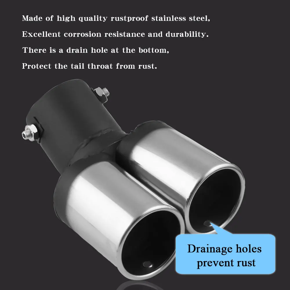 Автомобильный круглый изогнутый глушитель из нержавеющей стали выхлопной 1 2