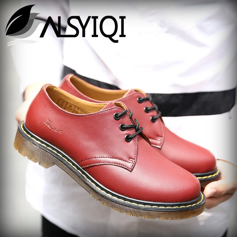 Ботильоны ALSYIQ для мужчин и женщин классические ботинки из натуральной кожи с