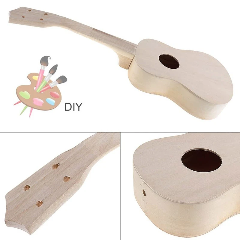 

21 Inch DIY Ukulele Kit with Installation Tools Make Your Own Ukulele DIY Kit for Kids Friends Family Amateur