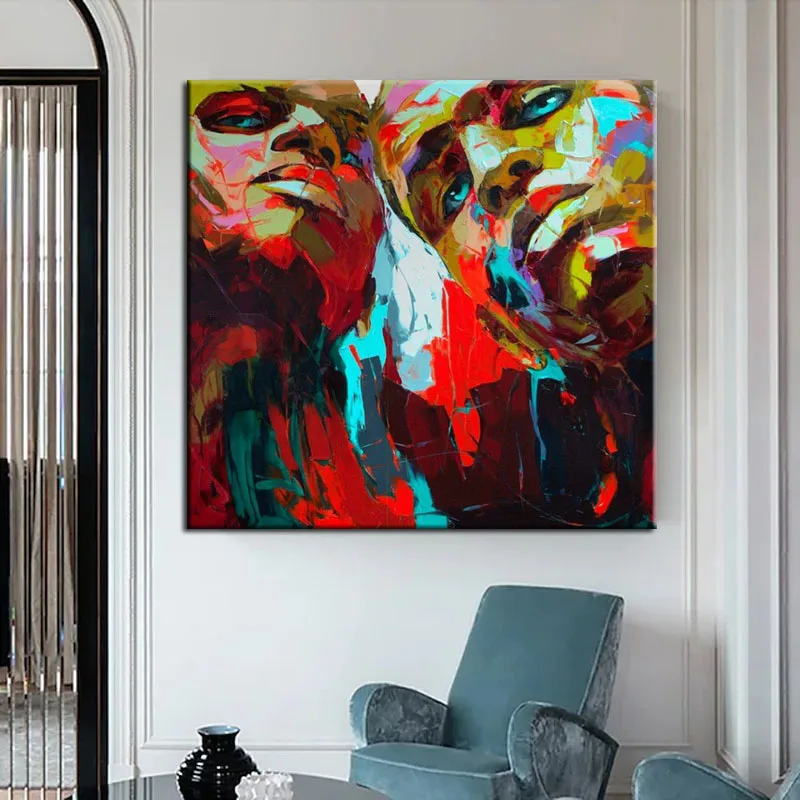 100% ручная роспись франшиза ниелли масляная живопись персонаж фигурка Нож лицо