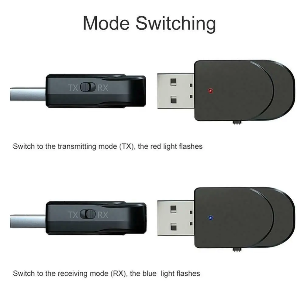 2 в 1 Bluetooth 5 0 3 мм Музыкальный bluetooth-аудио адаптер аудио передатчик и приемник Mini AUX