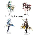 Аниме Фигурка Genshin Impact Zhongli Eula Venti Klee Xiao Qiqi модель спецэффектов акриловая модель на подставке тарелка Настольный Декор подарок