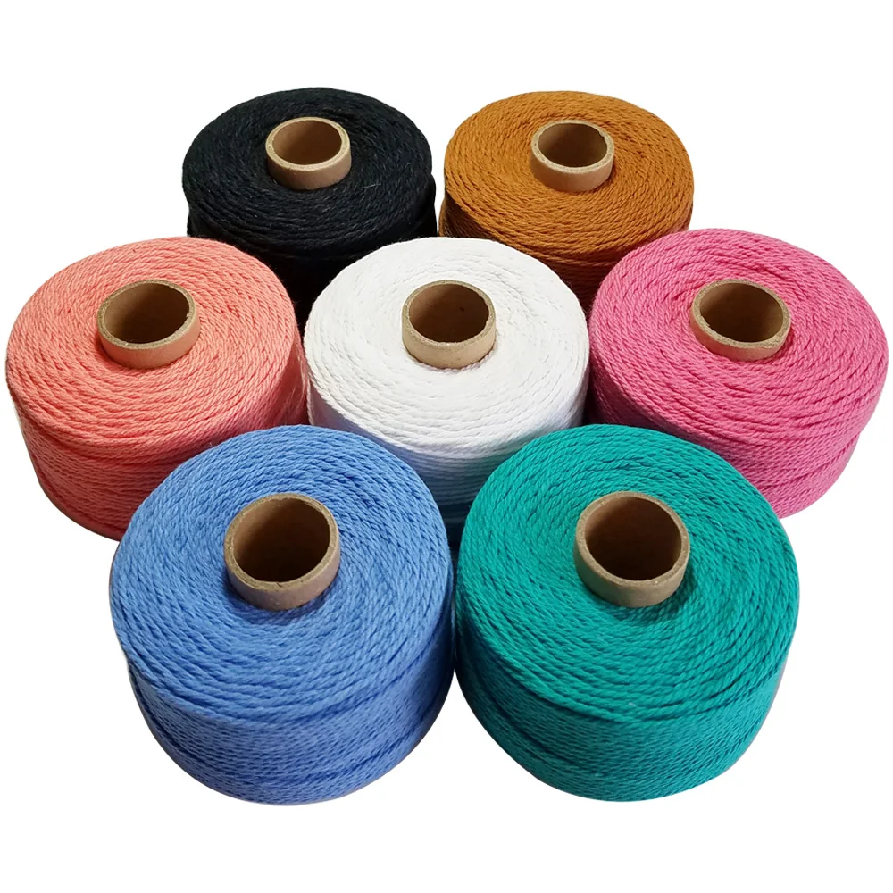 

Colourful 100% cotton rope 80m/roll twine macrame cords string thread for gift Packing party wedding decoration accessory DIY