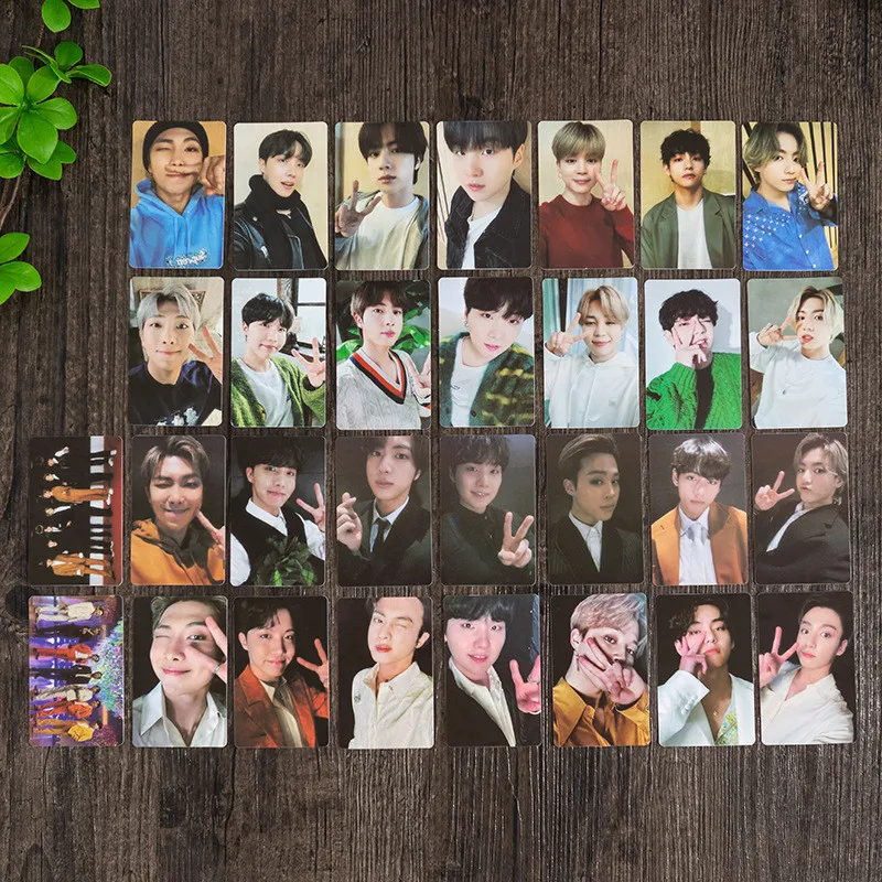 

kpop Bangtan Boys PVC Material LOMO Cards Postcards Double Sided Photocards JIMIN JIN SUGA J-HOPE Fans Collection