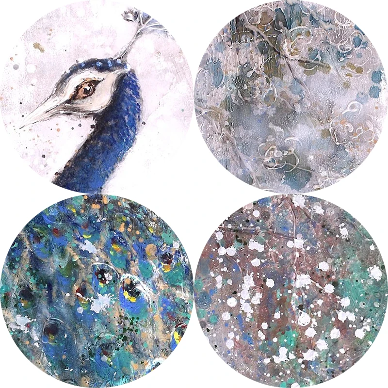 Картины с абстрактными павлиньими животными RELIABLI настенные картины на холсте для гостиной декоративные