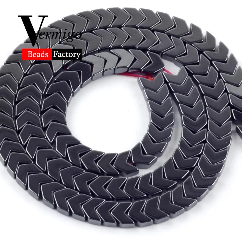 Черный в форме стрелки Кровавик натуральный камень бусины для самостоятельного