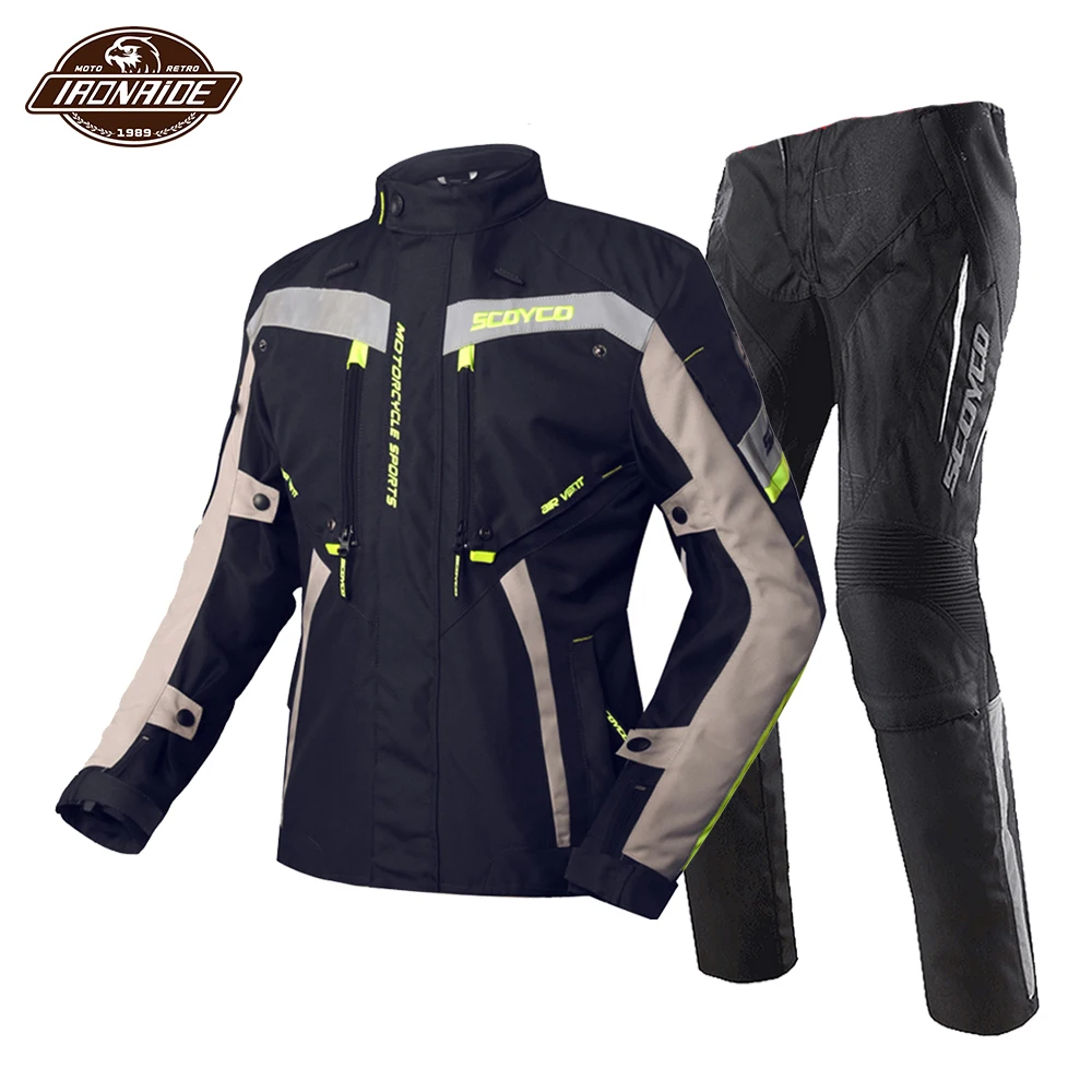 Водонепроницаемая мотоциклетная куртка SCOYCO Chaqueta мотоциклетный костюм штаны для