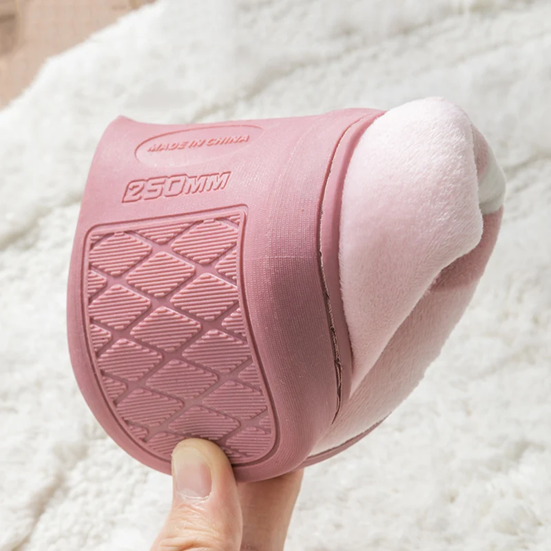 Зимние теплые домашние тапочки для пары обувь комнаты спальни дома женские