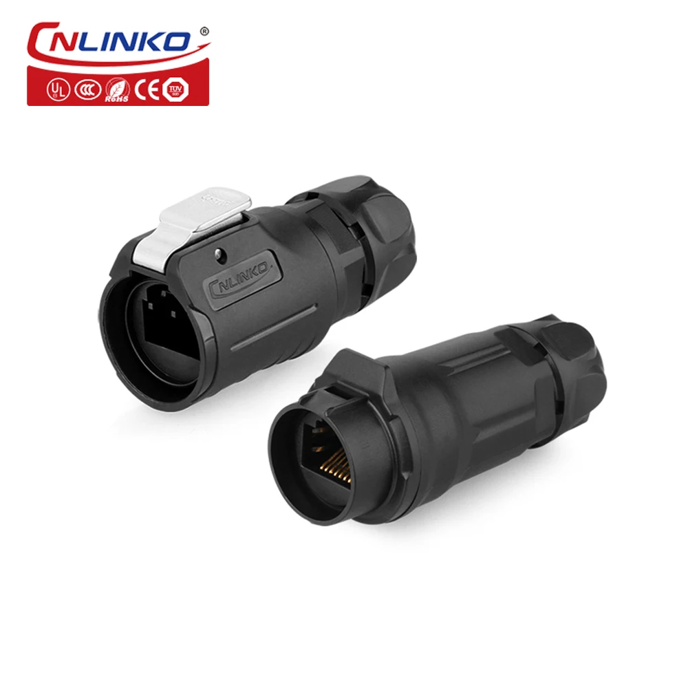 Коннектор сигнала CNLINKO M16 RJ45 штекер гнездо наружный IP65 8P8C LAN кабель Ethernet адаптер с