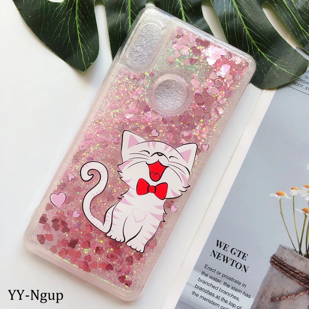 A Y6 крышка huawei Y5 Y6 Y7 Y9 чехол для телефона милый Единорог Блестящий Жидкий чехол на ETUI huawei Y5 Y6 Y7 Prime чехол - Цвет: A