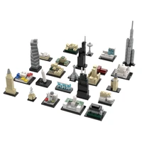 moc city scene architecture advent calendar building blocks small buildings model diy bricks toys for kids xmas collection gifts