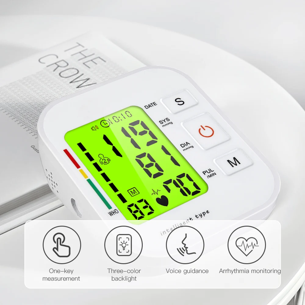 OLIECO цифровой ЖК-дисплей верхний монитор артериального давления на руку