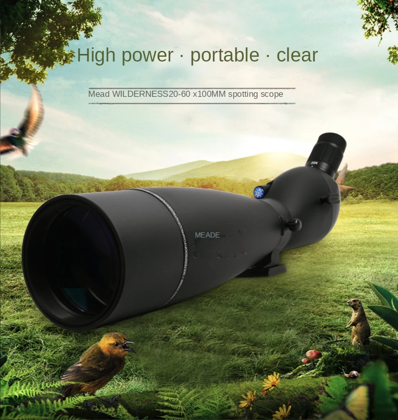 

Mead 20-60 x100mm 45-degree bird-watching mirror outdoor mobile phone monoculars high magnification HD 126002