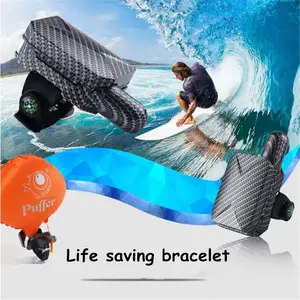 Портативный Спасательный браслет, браслет-поплавок с цилиндром Co2, надувной пузырь, для плавания, серфинга, самоспасения