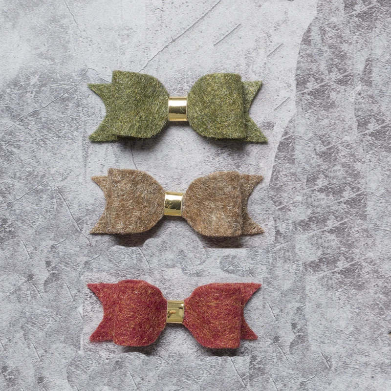 Шерстяная заколки для волос из фетра темно-фиолетового Королевского синего