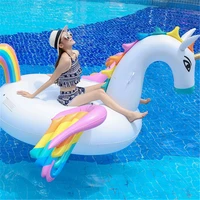 new unicorn float pool inflatable mattress swimming ring for adult kids swimming circle floating bed beach pool party toys