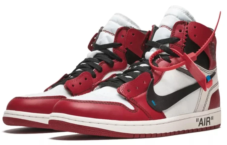 

Nike Air Jordan 1 C chaussures de cours versez hommes, paniers de Sport de plein Air, montantes, blanches, Chicago l' t